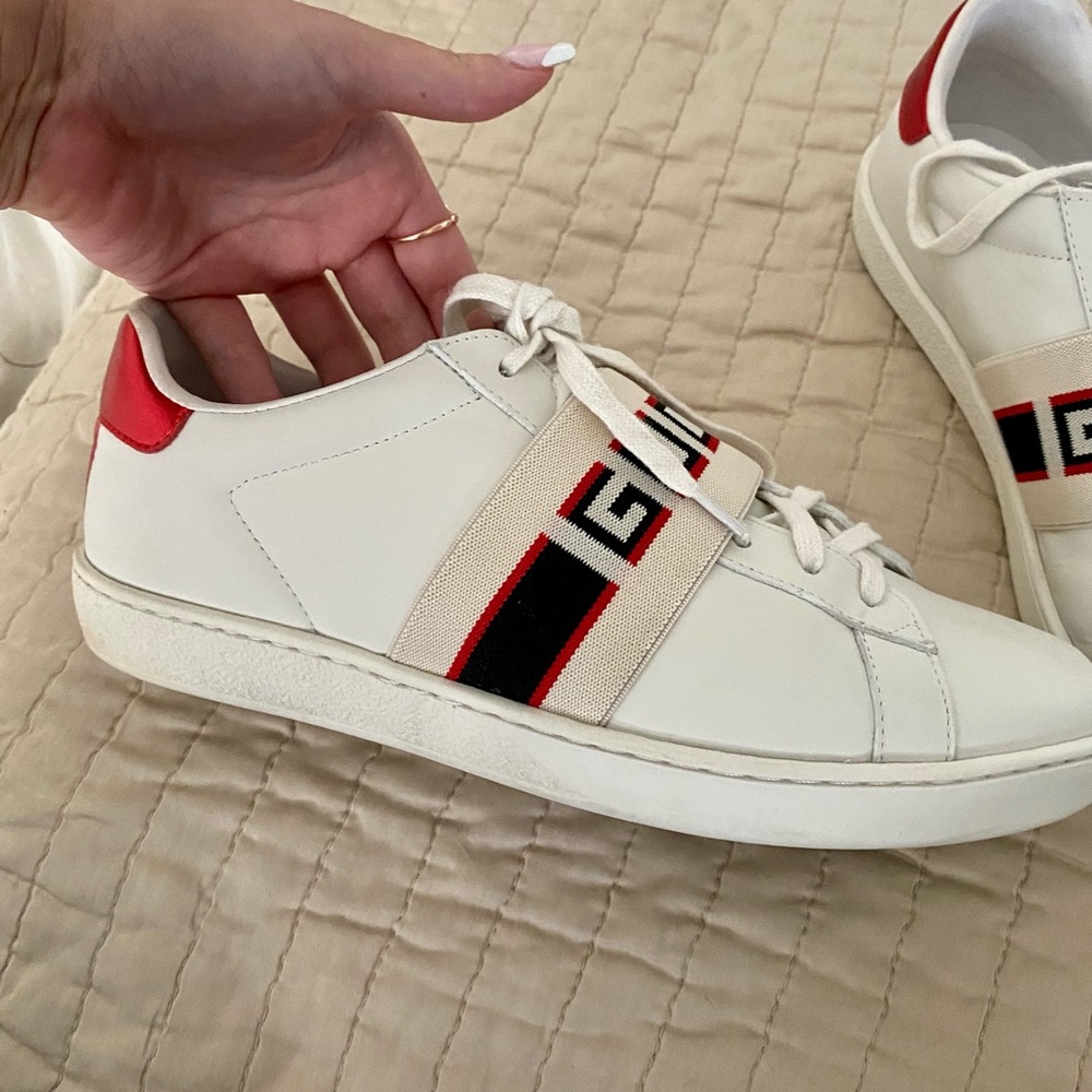 Gucci Ace Stripe Sneakers Tennis Shoes  39 - Picture 4 of 10